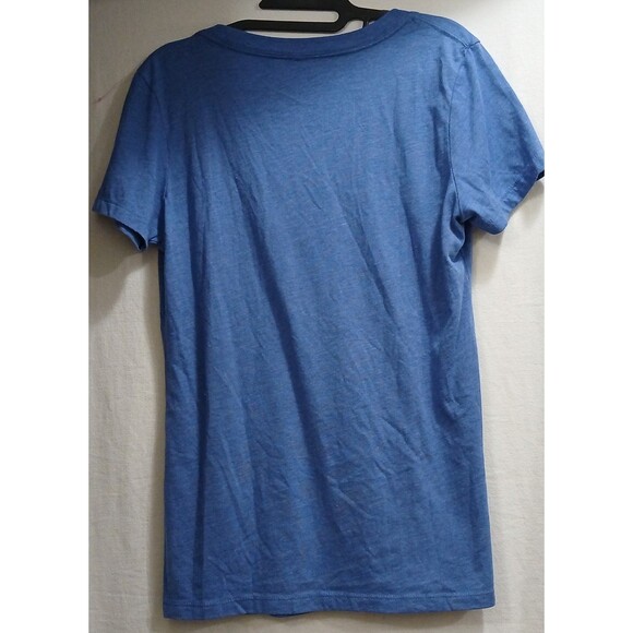 Joel Embiid #21 NBPA Women’s Medium Blue V-Neck T-Shirt Philadelphia 76ers - Picture 2 of 4